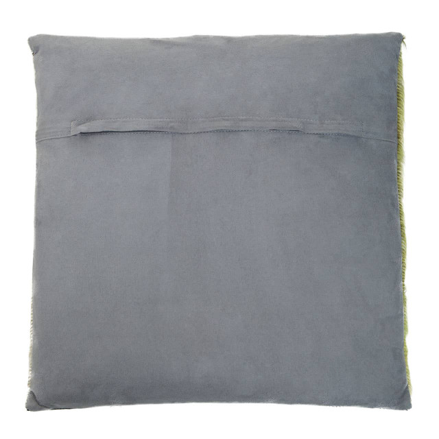 Premier Housewares Bosie Safira Geometric Hair On Leather Patchwork Cushion