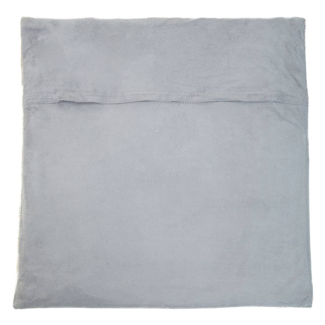 Premier Housewares Bosie Safira Grey Hair On Leather Patchwork Cushion