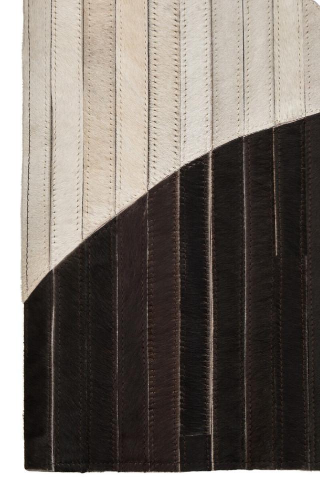 Premier Housewares Bosie Safira Large Abstract Hair On Leather Rug