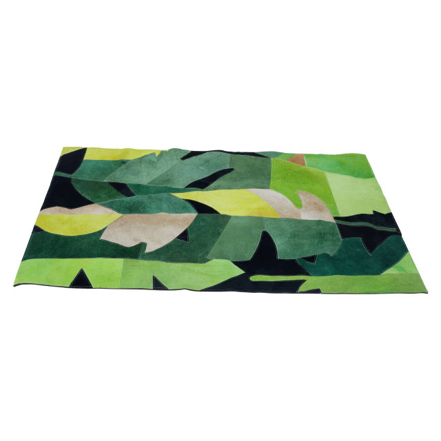 Premier Housewares Bosie Safira Small Botanical Hair On Leather Rug