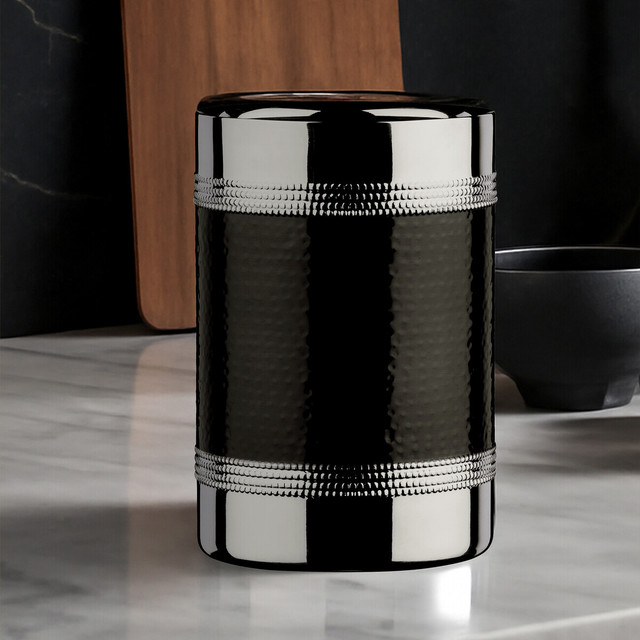 Premier Housewares Bottle Cooler With Hammered Black Band