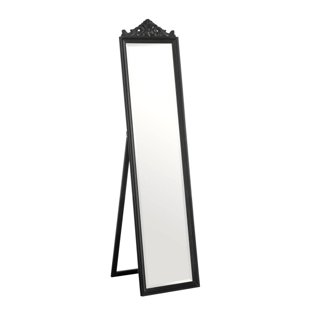 premier housewares Boudoir Floor Mirror with Matt Black Finish