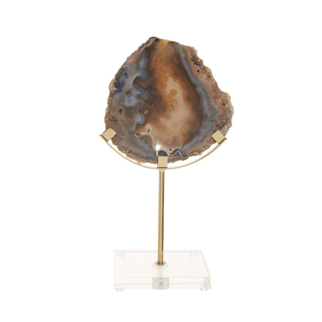 premier housewares Bowerbird Black And Gold Agate Sculpture