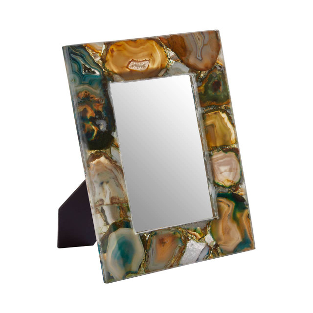 Premier Housewares Bowerbird Large Green Agate 5In X 7In Photo Frame