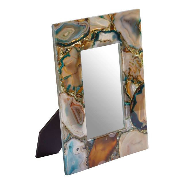 Premier Housewares Bowerbird Small Green Agate 4In X 6In Photo Frame