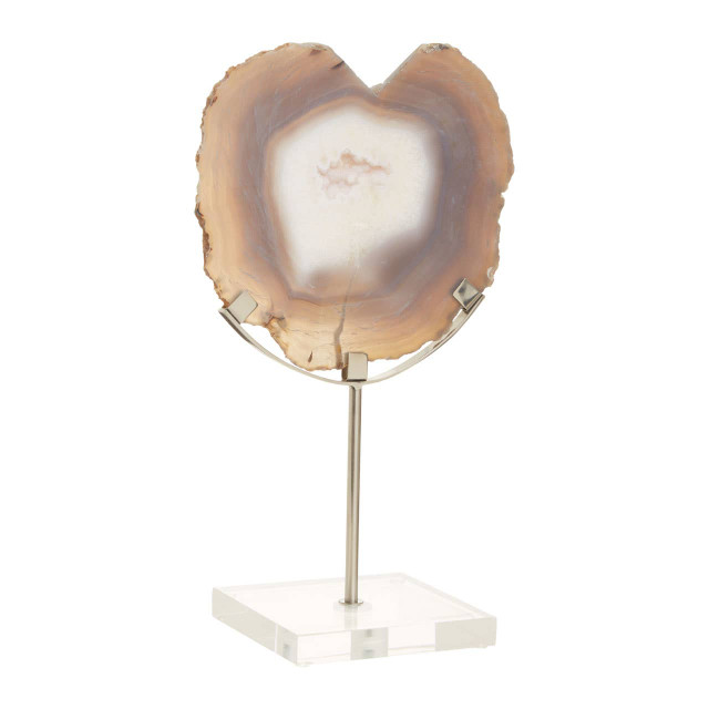 Premier Housewares Bowerbird White And Silver Agate Sculpture