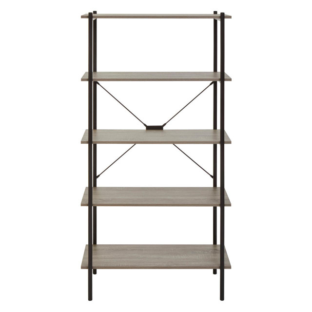 Premier Housewares Bradbury Five Tier Grey Oak Shelf Unit