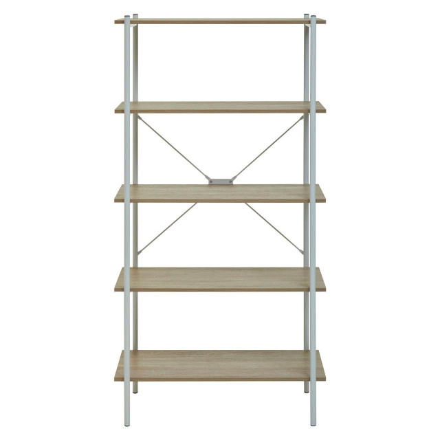 Premier Housewares Bradbury Five Tier Natural Oak Shelf Unit