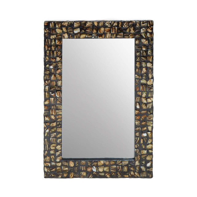 premier housewares Branna Mother Of Pearl Rectangular Wall Mirror
