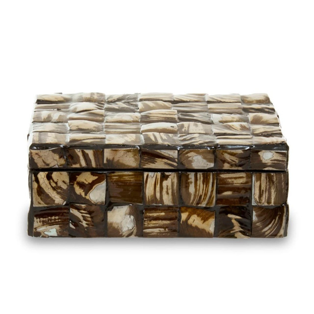 premier housewares Branna Small Natural Shell Detail Box