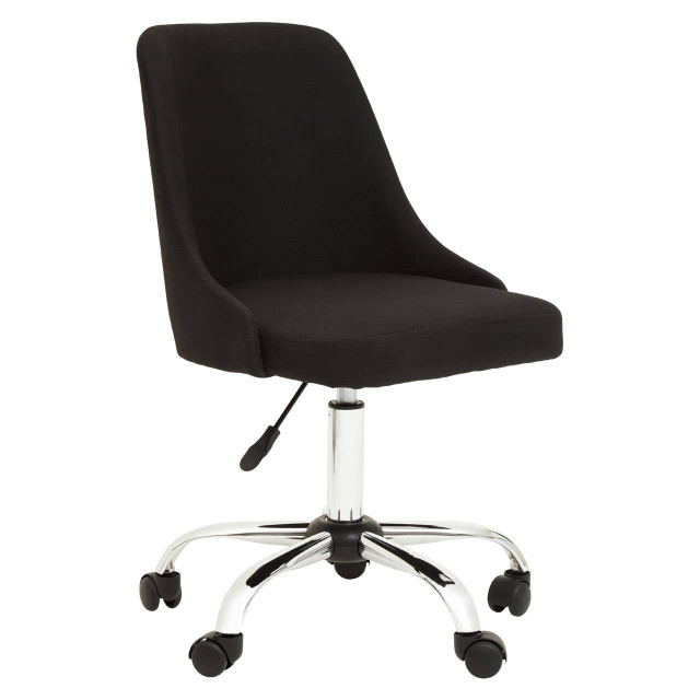 premier housewares Brent Black And Chrome Home Office Chair