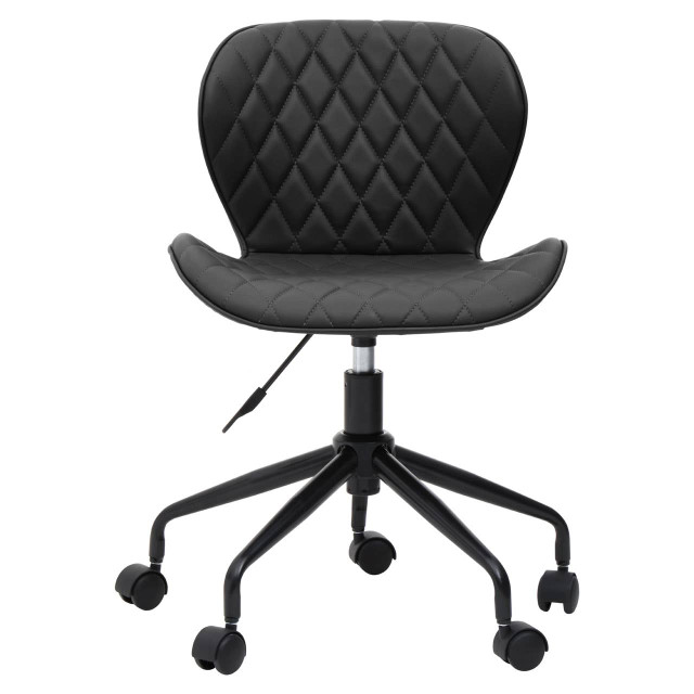 Premier Housewares Brent Black Armless Home Office Chair