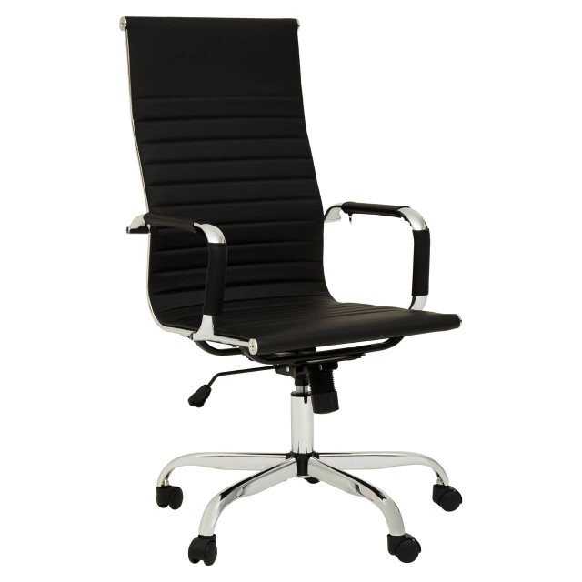 Premier Housewares Brent Black High Back Home Office Chair