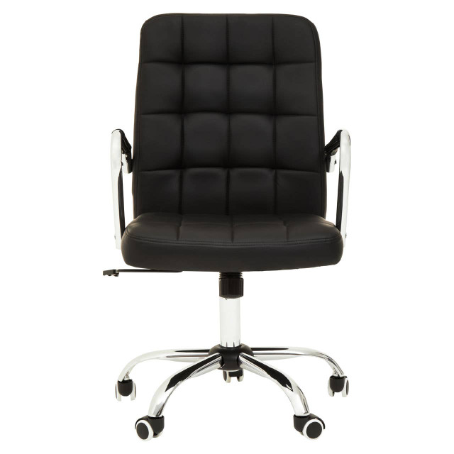 Premier Housewares Brent Black Tufted Home Office Chair
