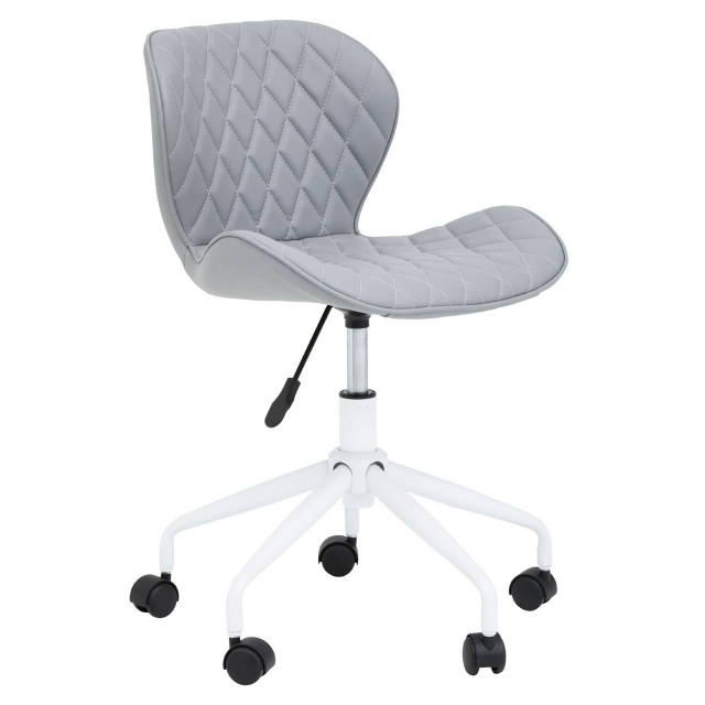 Premier Housewares Brent Grey And White Home Office Chair