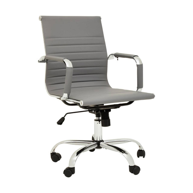 premier housewares Brent Grey Low Back Home Office Chair