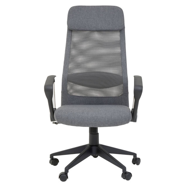 Premier Housewares Brent Grey Mesh And Fabric Home Office Chair