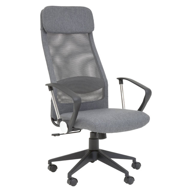 premier housewares Brent Grey Mesh And Fabric Home Office Chair