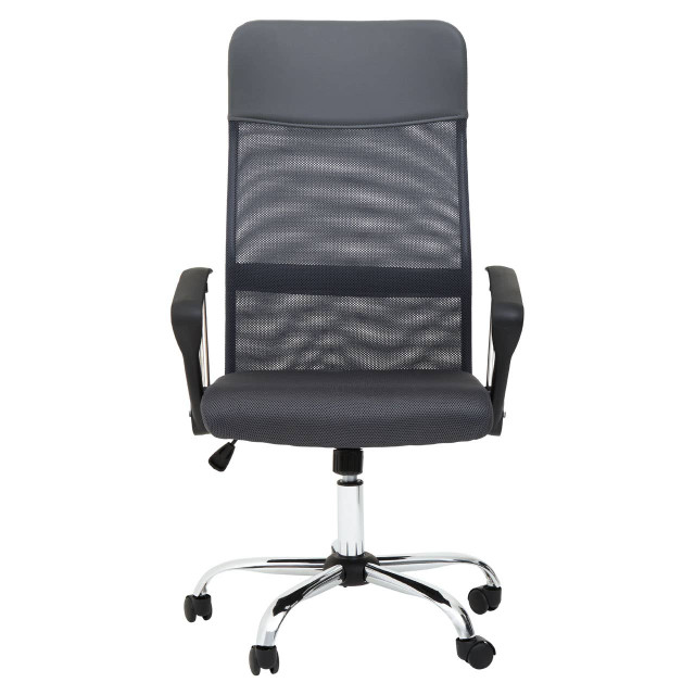 Premier Housewares Brent Grey Mesh Home Office Chair
