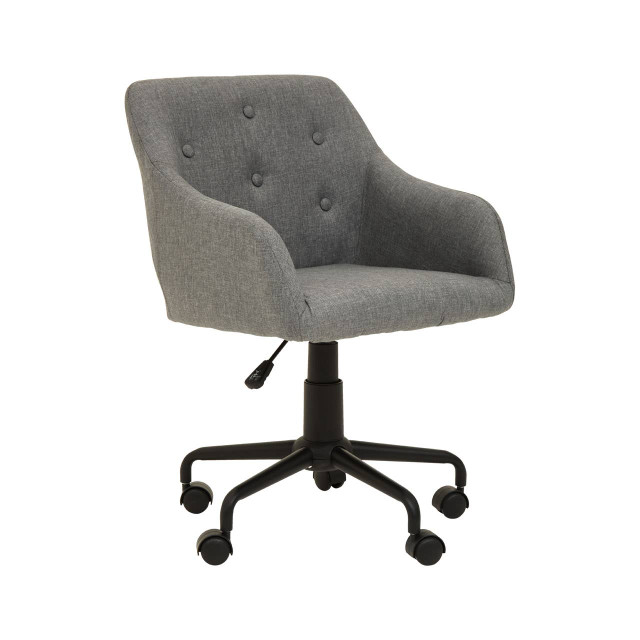 premier housewares Brent Tufted Grey And Black Home Office Chair