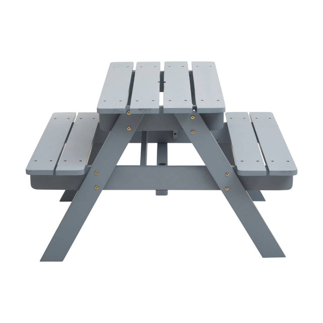 Premier Housewares Brighton Grey Finish Wood Kids Picnic Bench