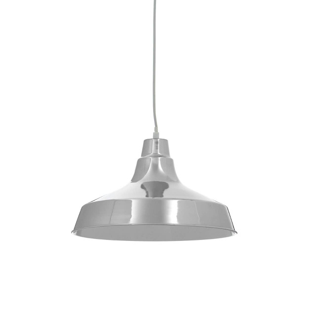Premier Housewares Brinn Chrome Metal Pendant Light