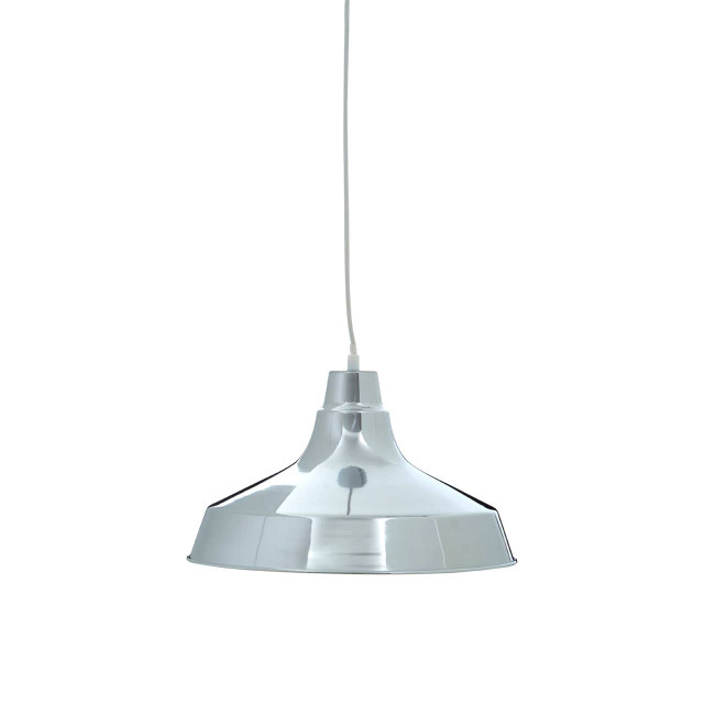 premier housewares Brinn Chrome Metal Pendant Light
