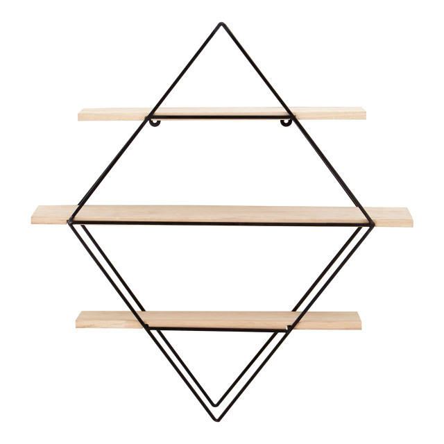 Premier Housewares Brixton 3 Tier Rhombus Wall Shelf