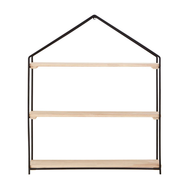 Premier Housewares Brixton 3 Tier Wooden Wall Shelves