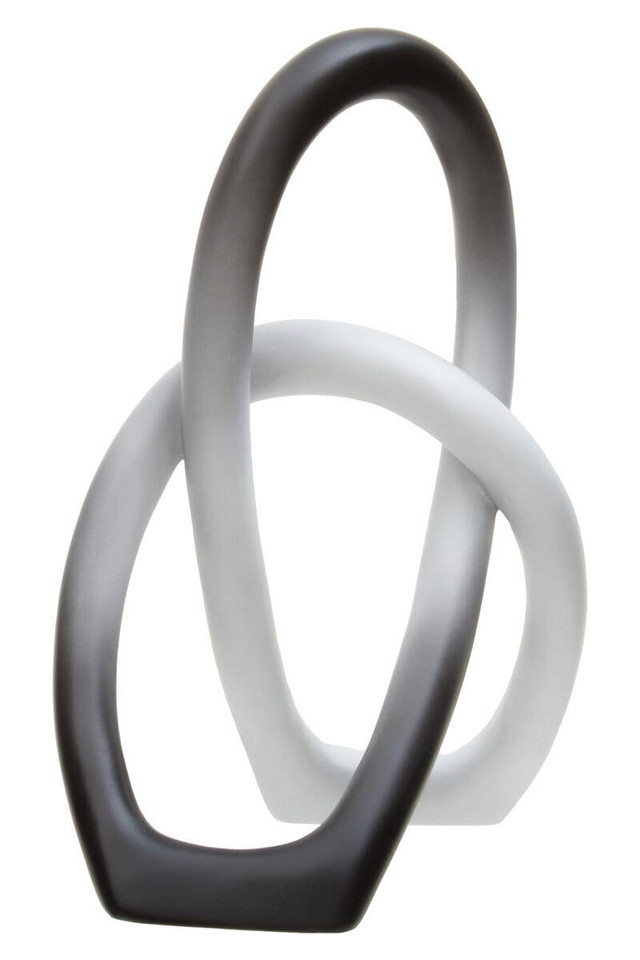 Premier Housewares Broc Ombre Black And White Knot Sculpture