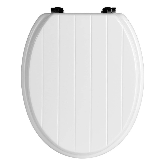 premier housewares Brooks White Panel Effect Toilet Seat