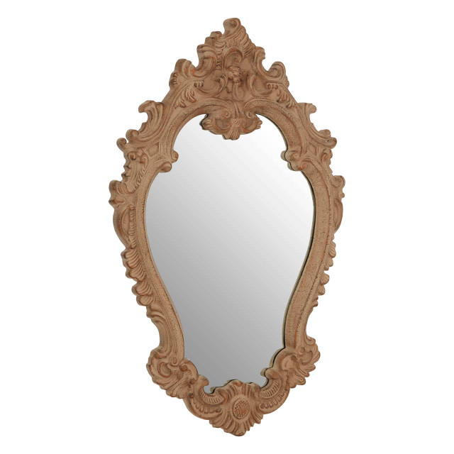 Premier Housewares Broschi Antique Brown Rococo Design Wall Mirror