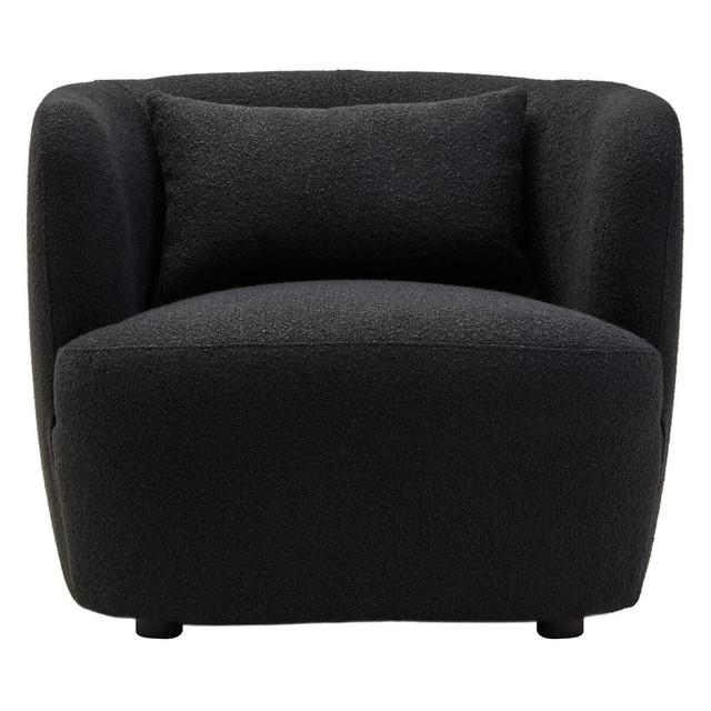Premier Housewares Bruge Textured Black Curved Chair