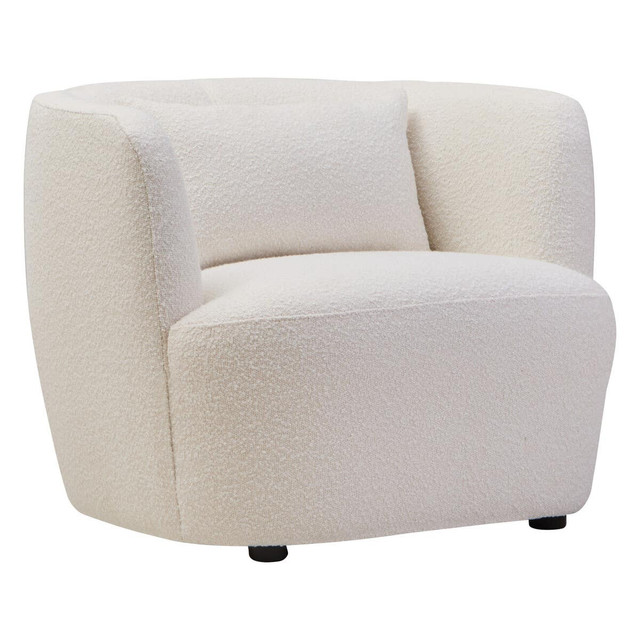 Premier Housewares Bruge Textured Cream Curved Chair