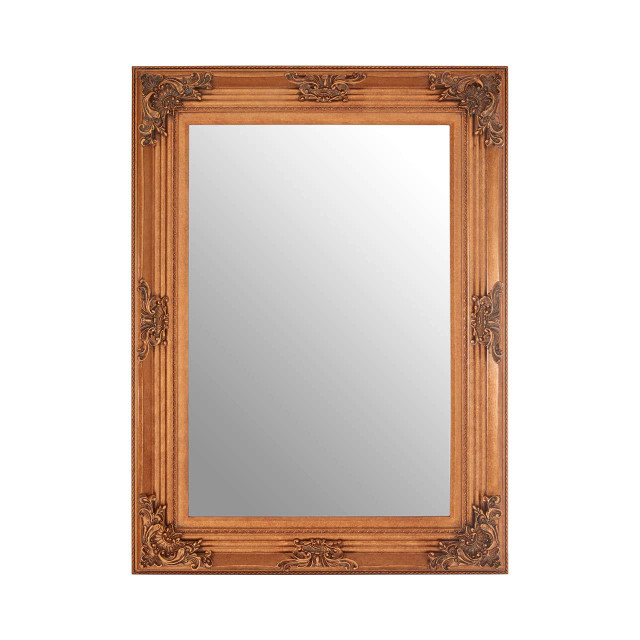 Premier Housewares Brussels Baroque Rectangle Gold Wall Mirror