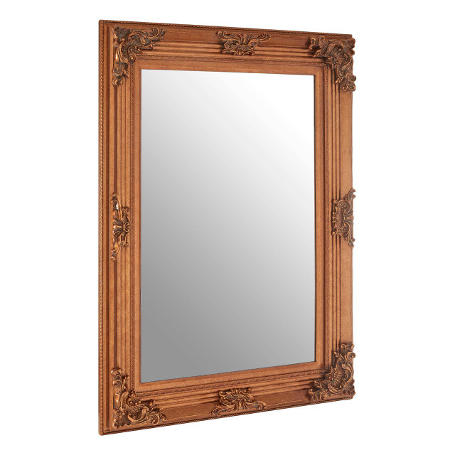 Premier Housewares Brussels Baroque Rectangle Gold Wall Mirror
