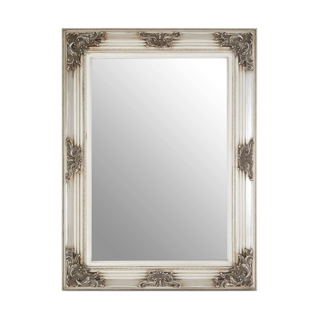 premier housewares Brussels Baroque Rectangle Silver Wall Mirror