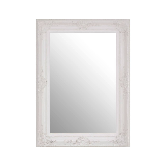 Premier Housewares Brussels Baroque Rectangular Antique White Wall Mirror