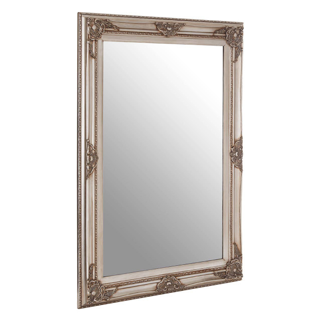 Premier Housewares Brussels Baroque Rectangular Grey Wall Mirror