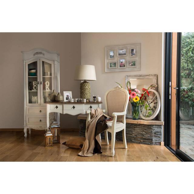 Premier Housewares Brussels Distressed White Finish Wall Mirror