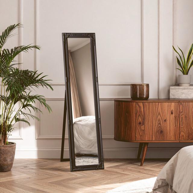 Premier Housewares Brussels Vintage Floor Standing Black Chic Mirror