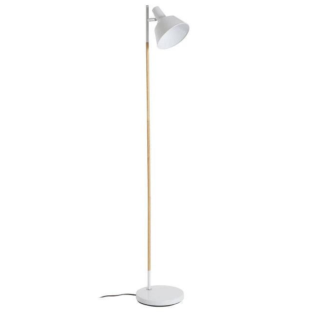 Premier Housewares Bryant White Metal And Metal Floor Lamp