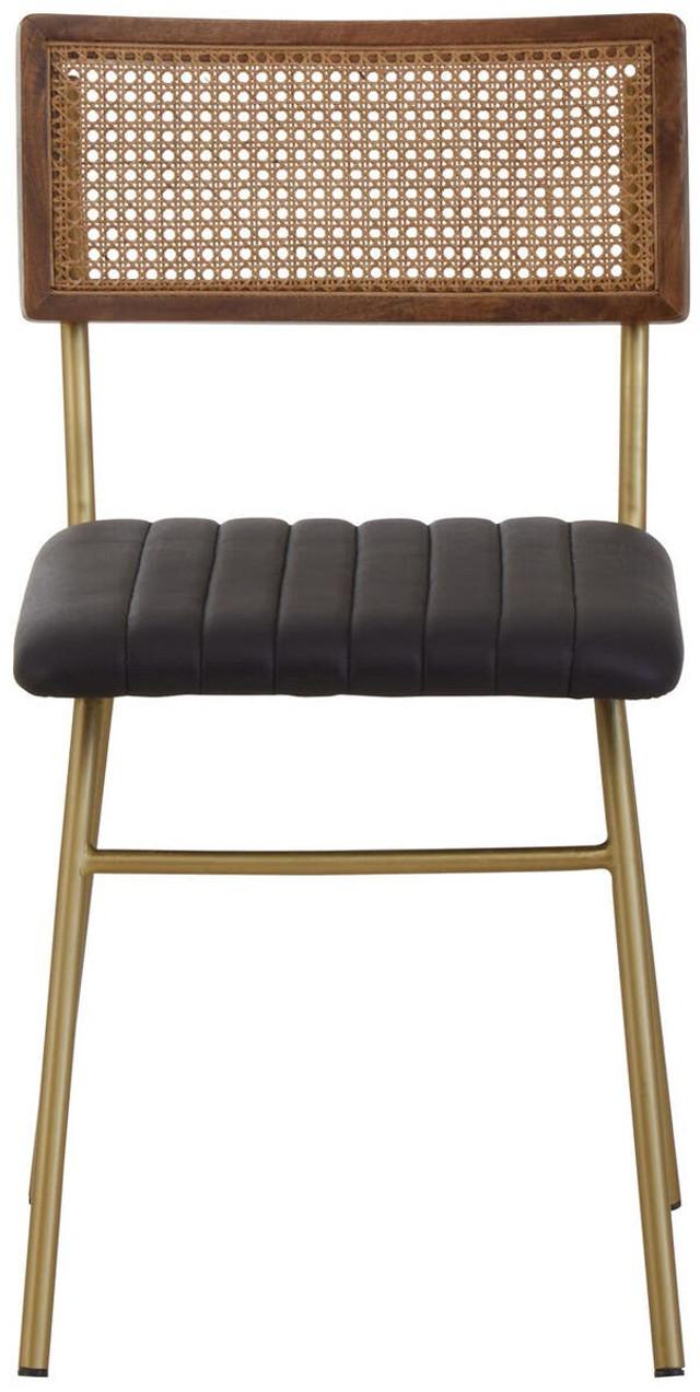premier housewares Buffalo Black Leather Dining Chair