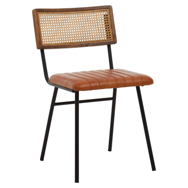 Premier Housewares Buffalo Tan Leather Dining Chair