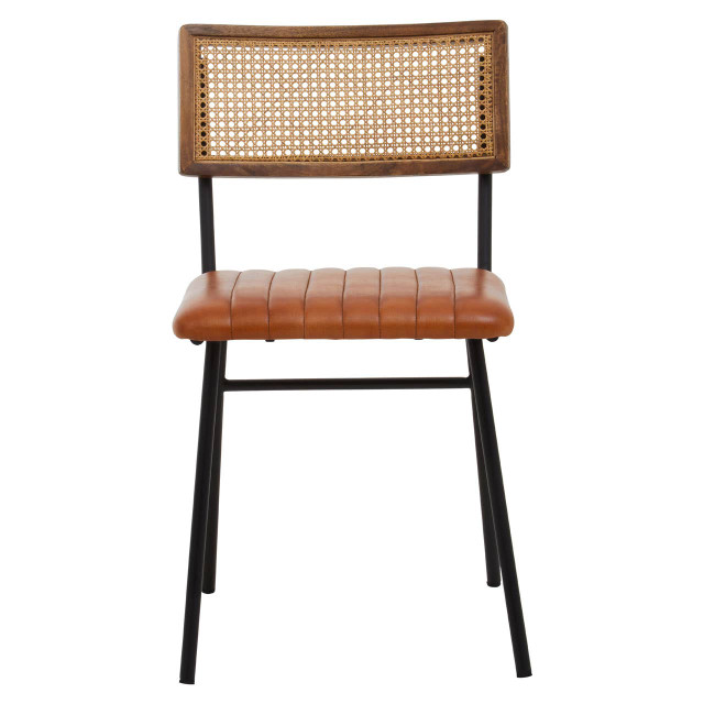 premier housewares Buffalo Tan Leather Dining Chair