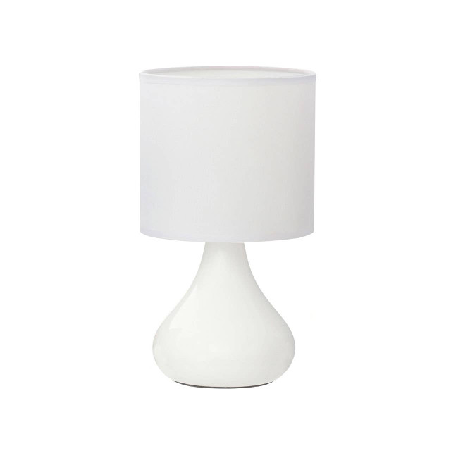 Premier Housewares Bulbus White Table Lamp With EU Plug