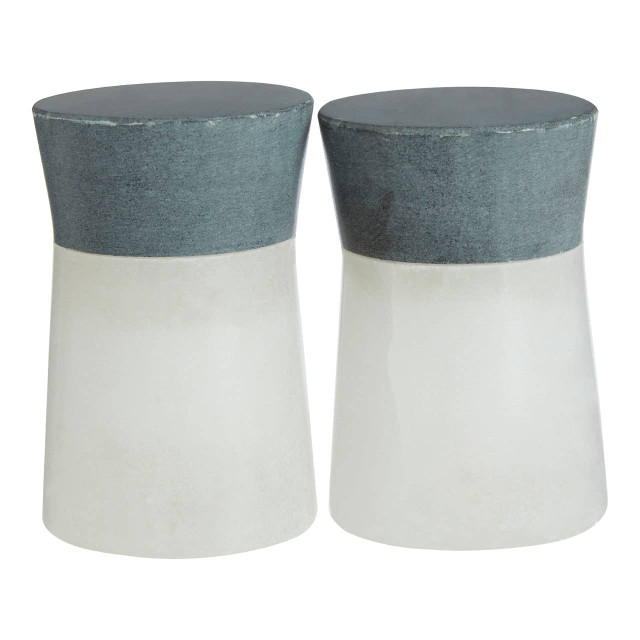 premier housewares Bulgari White And Grey Finish Salt And Pepper Set