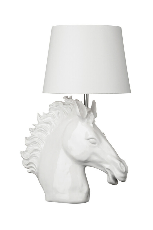 Premier Housewares Caballo White Polyresin Table Lamp
