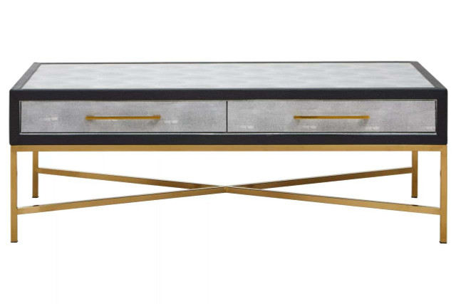 premier housewares Cadiz Grey Shagreen Coffee Table