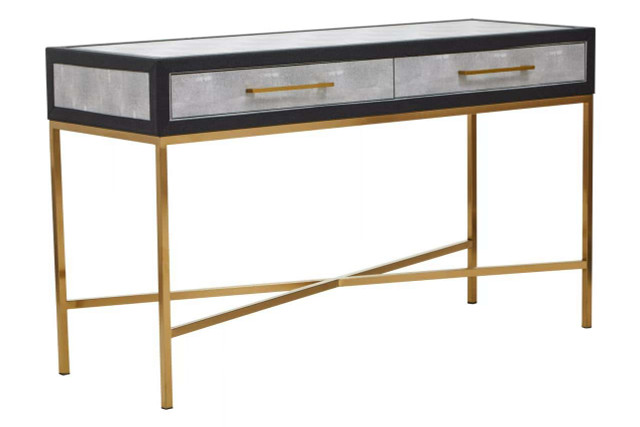 Premier Housewares Cadiz Grey Shagreen Console Table